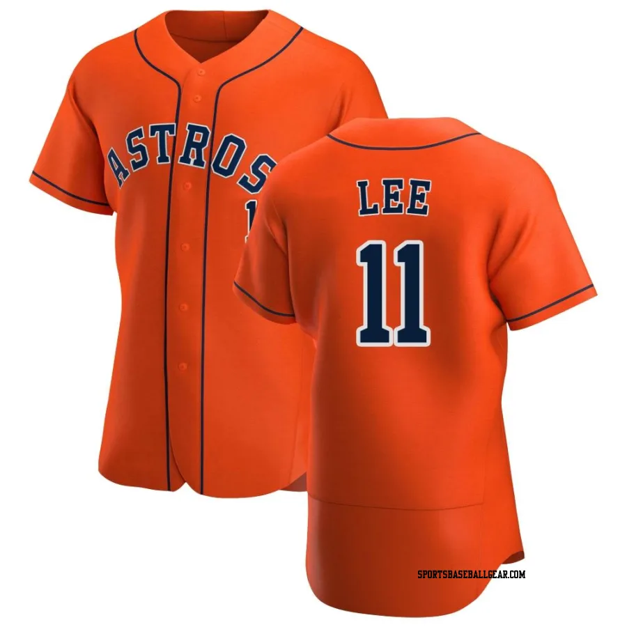 Korey Lee Men's Houston Astros Orange Authentic Alternate Jersey