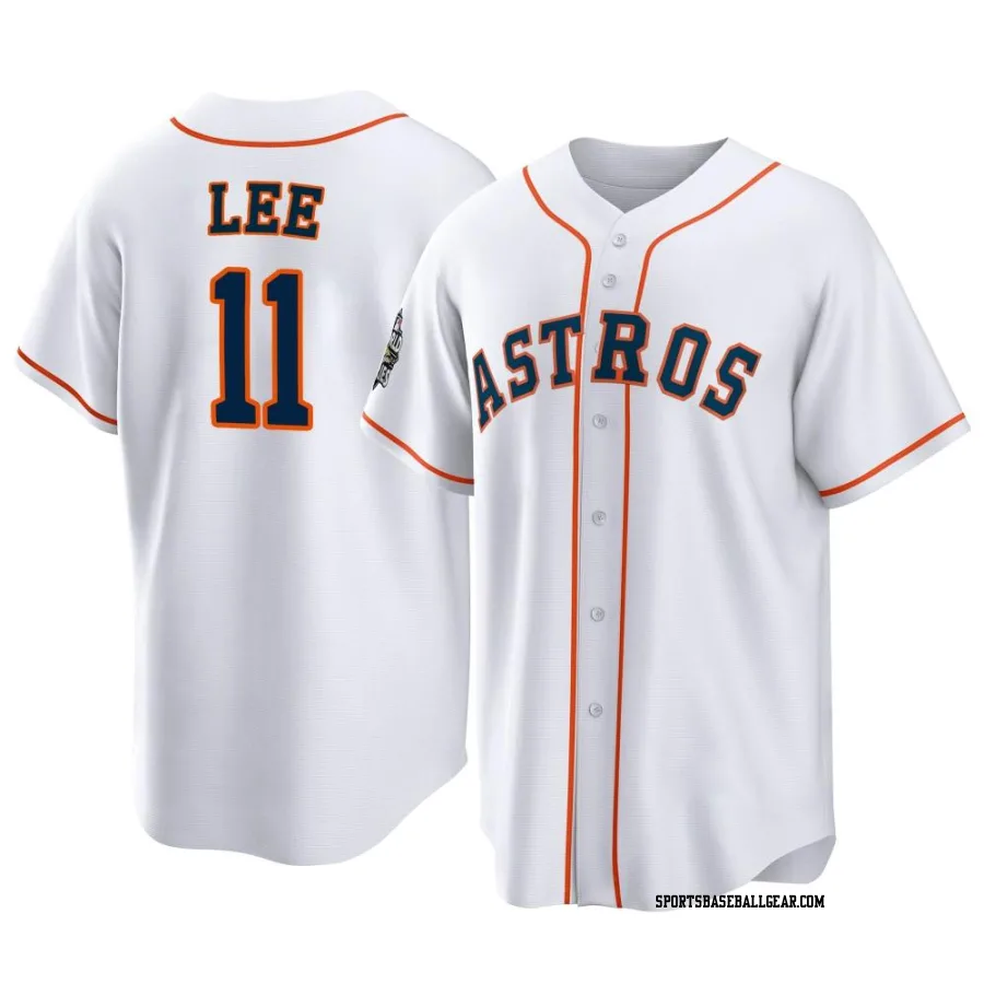 Korey Lee Men's Houston Astros White Replica 2022 World Series Home Jersey