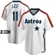 Korey Lee Men's Houston Astros White Replica Home Cooperstown Collection Team Jersey