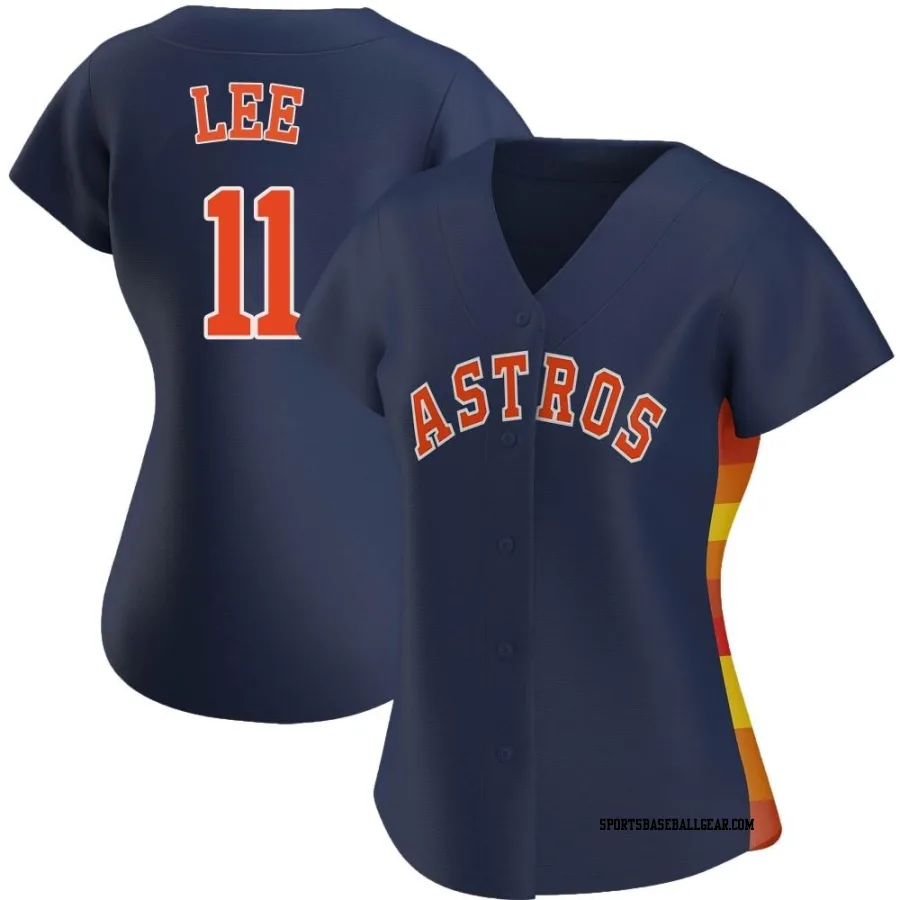 Korey Lee Women's Houston Astros Navy Authentic Alternate Jersey