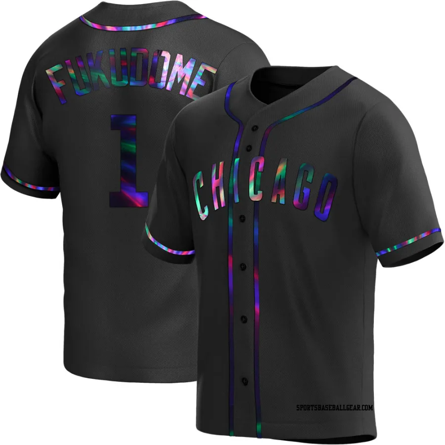 Kosuke Fukudome Men's Chicago Cubs Black Holographic Replica Alternate Jersey