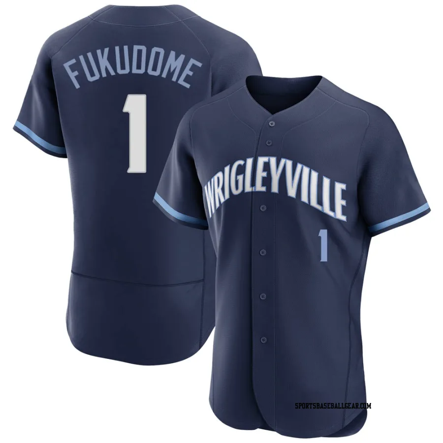 Kosuke Fukudome Men's Chicago Cubs Navy Authentic 2021 City Connect Jersey