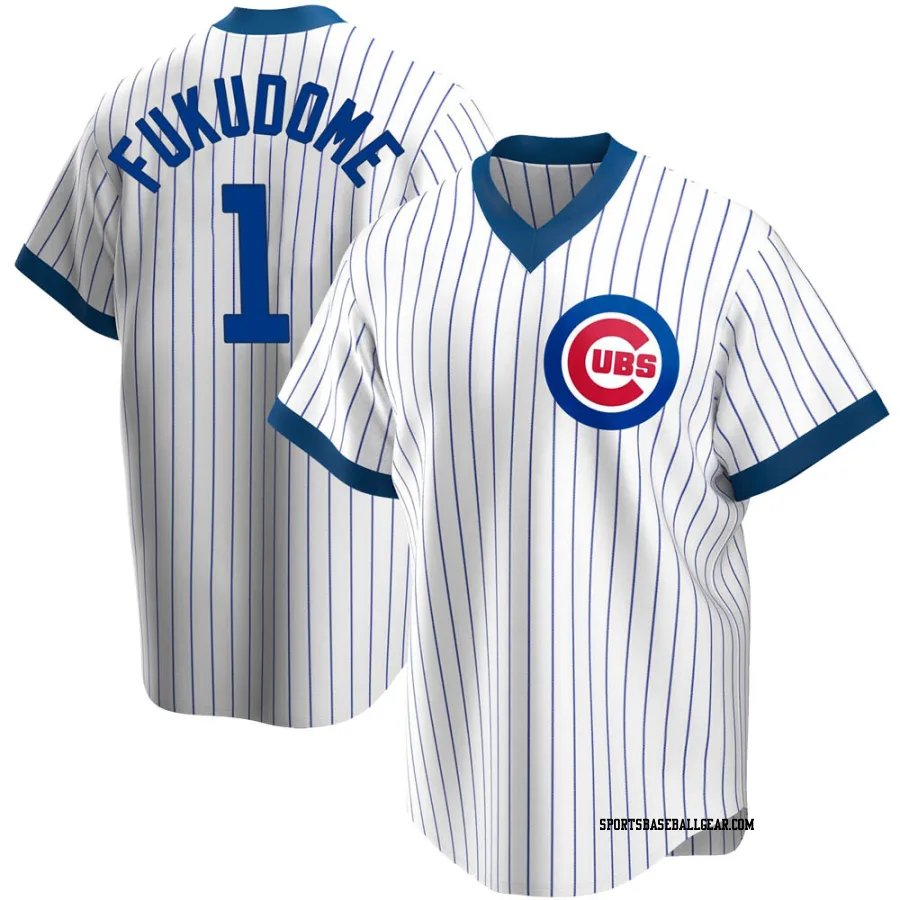 Kosuke Fukudome Men's Chicago Cubs White Replica Home Cooperstown Collection Jersey