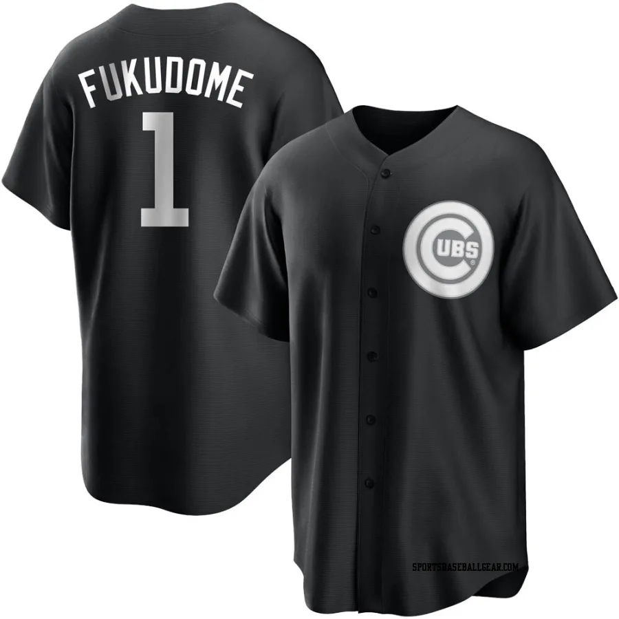 Kosuke Fukudome Youth Chicago Cubs Black/White Replica Jersey