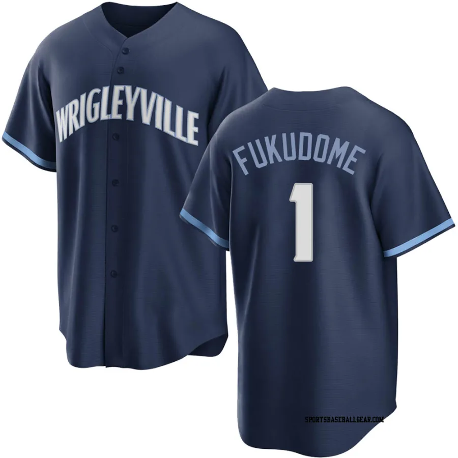 Kosuke Fukudome Youth Chicago Cubs Navy Replica 2021 City Connect Jersey