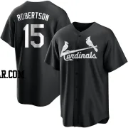 Kramer Robertson Men's St. Louis Cardinals Black/White Replica Jersey