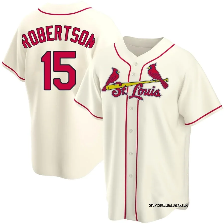 Kramer Robertson Men's St. Louis Cardinals Cream Replica Alternate Jersey