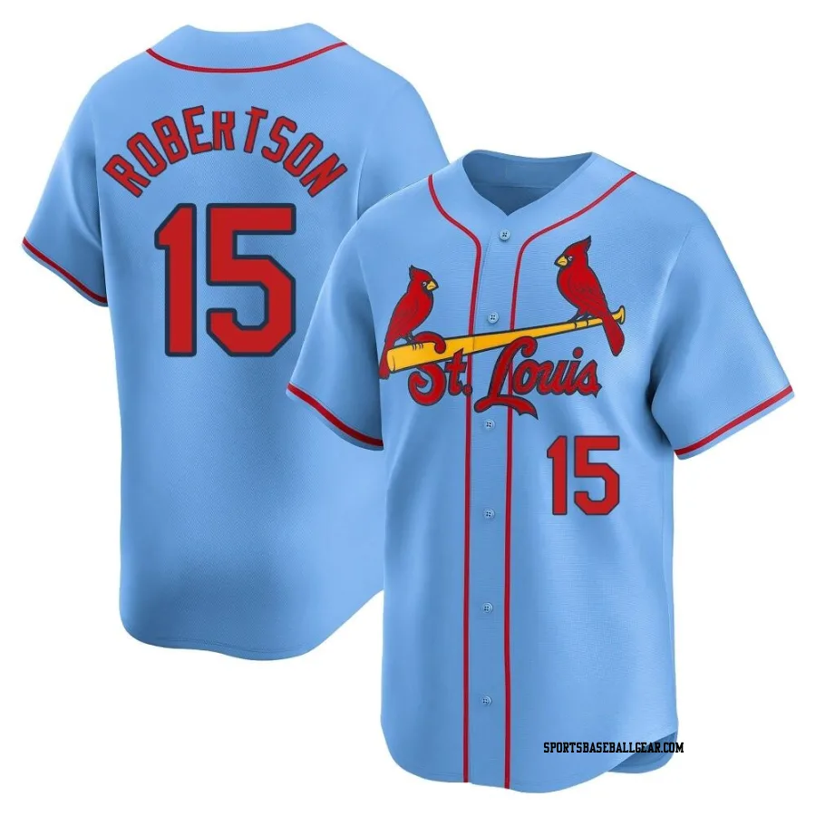 Kramer Robertson Men's St. Louis Cardinals Light Blue Limited Alternate Jersey