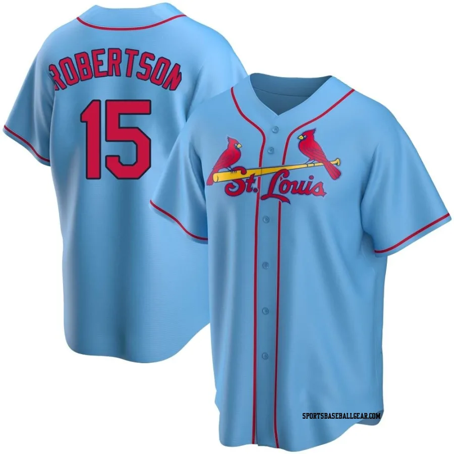 Kramer Robertson Men's St. Louis Cardinals Light Blue Replica Alternate Jersey