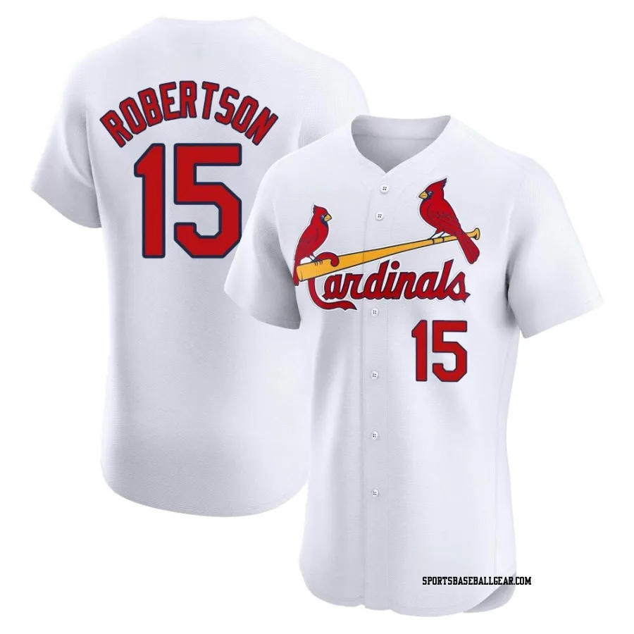 Kramer Robertson Men's St. Louis Cardinals White Elite Home Jersey