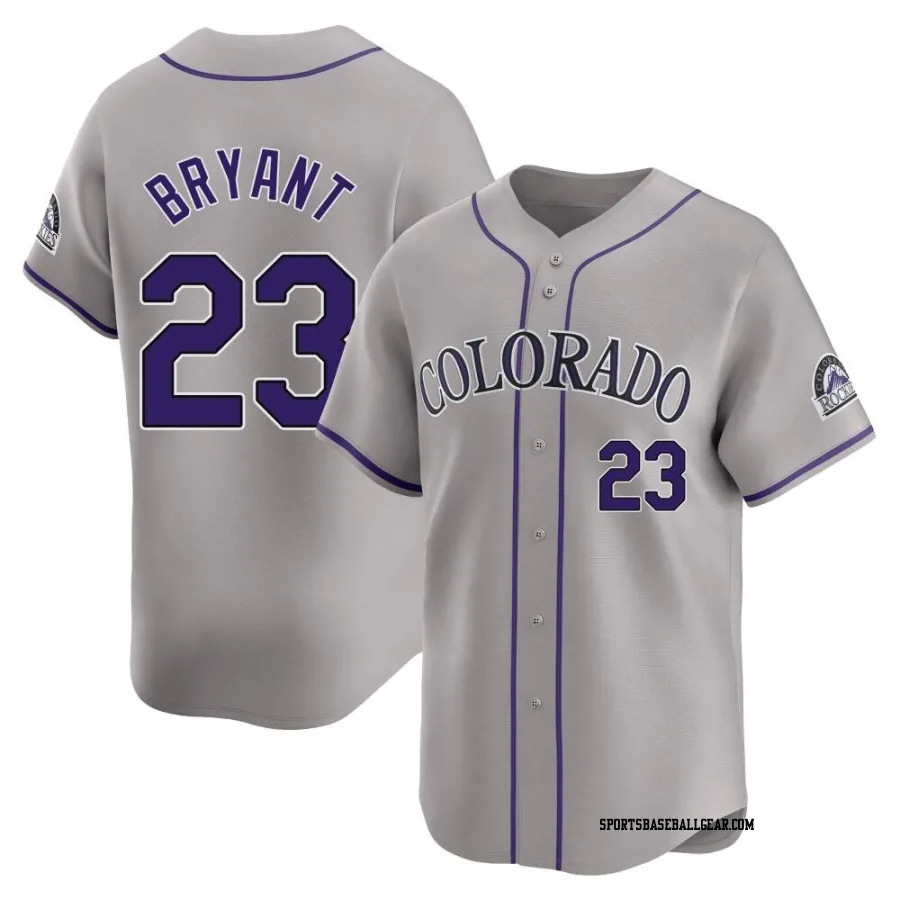 Kris Bryant Men's Colorado Rockies Gray Limited Road Jersey