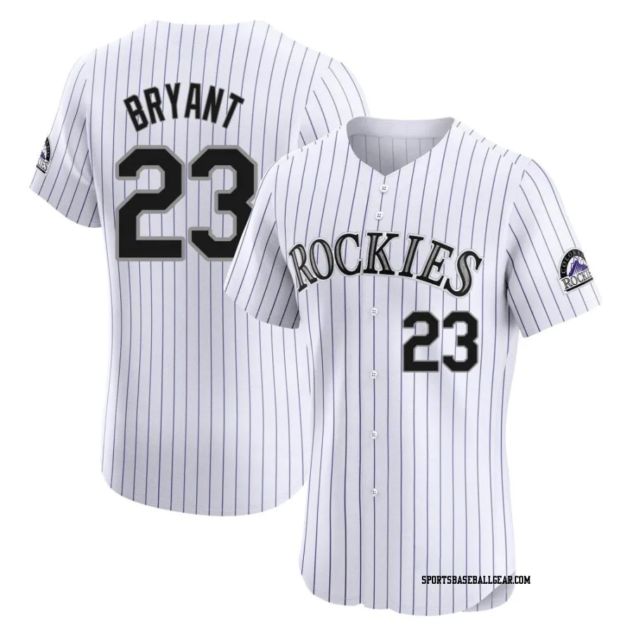 Kris Bryant Men's Colorado Rockies White Elite Home Jersey