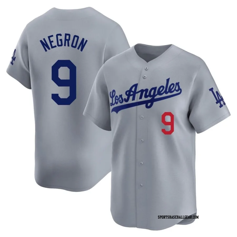 Kristopher Negron Youth Los Angeles Dodgers Gray Limited Away Jersey