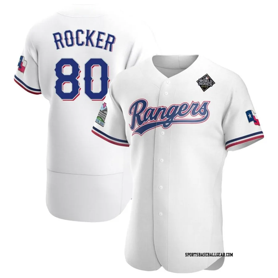 Kumar Rocker Men's Texas Rangers White Authentic Home 2023 World Series Jersey