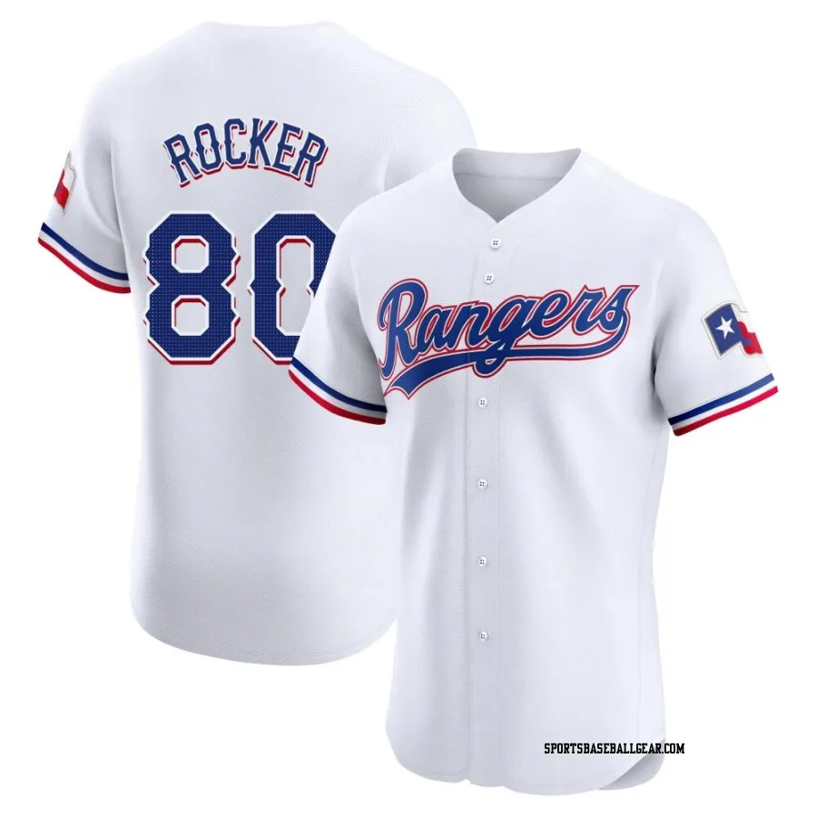 Kumar Rocker Men's Texas Rangers White Elite Home Jersey