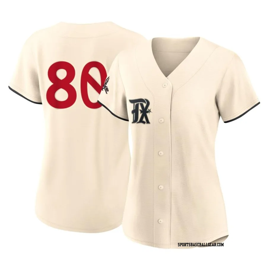 Kumar Rocker Women's Texas Rangers Cream Replica 2023 City Connect Jersey