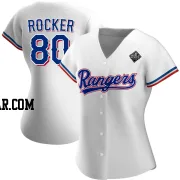 Kumar Rocker Women's Texas Rangers White Authentic Home 2023 World Series Jersey