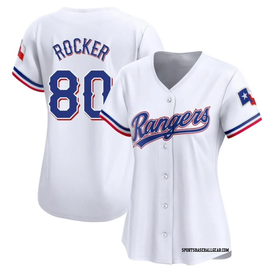 Kumar Rocker Women's Texas Rangers White Limited Home Jersey