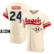 Kurt Suzuki Men's Los Angeles Angels Cream Authentic 2022 City Connect Jersey