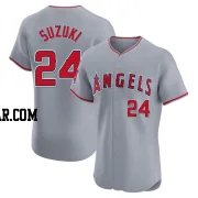 Kurt Suzuki Men's Los Angeles Angels Gray Elite Road Jersey