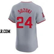 Kurt Suzuki Men's Los Angeles Angels Gray Elite Road Jersey