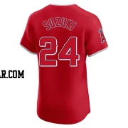 Kurt Suzuki Men's Los Angeles Angels Red Elite Alternate Jersey