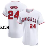 Kurt Suzuki Men's Los Angeles Angels White Elite Home Jersey