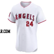 Kurt Suzuki Men's Los Angeles Angels White Elite Home Jersey