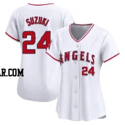 Kurt Suzuki Women's Los Angeles Angels White Limited Home Jersey