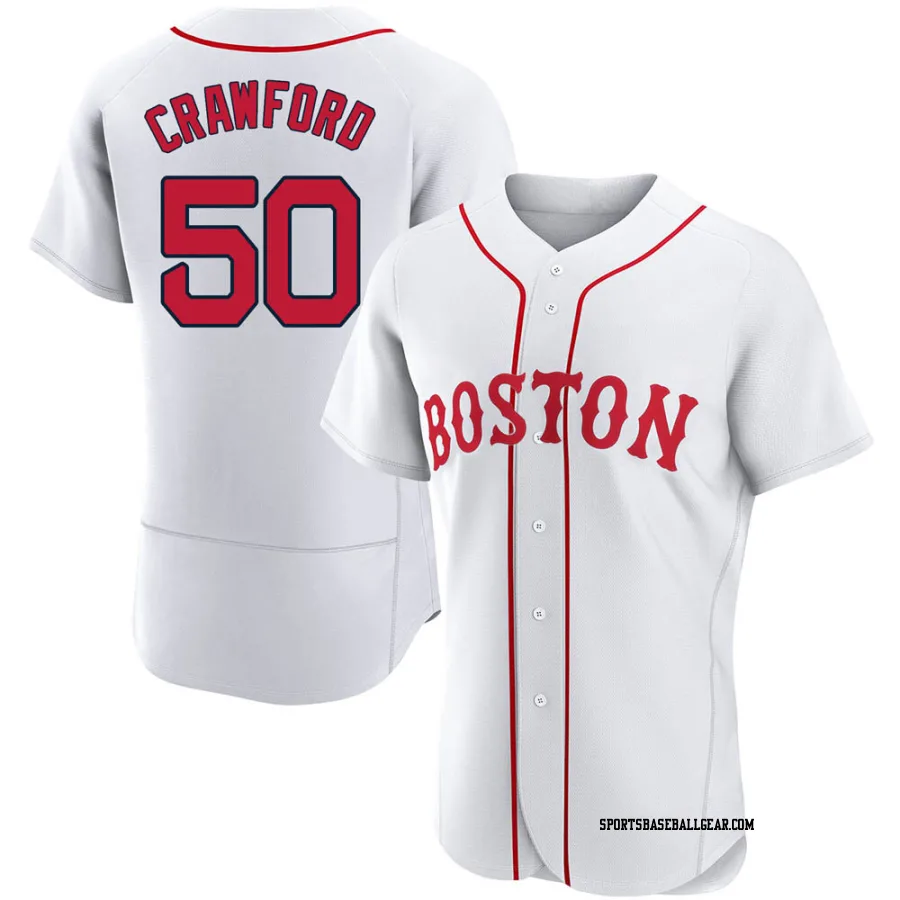 Kutter Crawford Men's Boston Red Sox White Authentic 2021 Patriots' Day Jersey