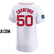 Kutter Crawford Men's Boston Red Sox White Elite Home Patch Jersey