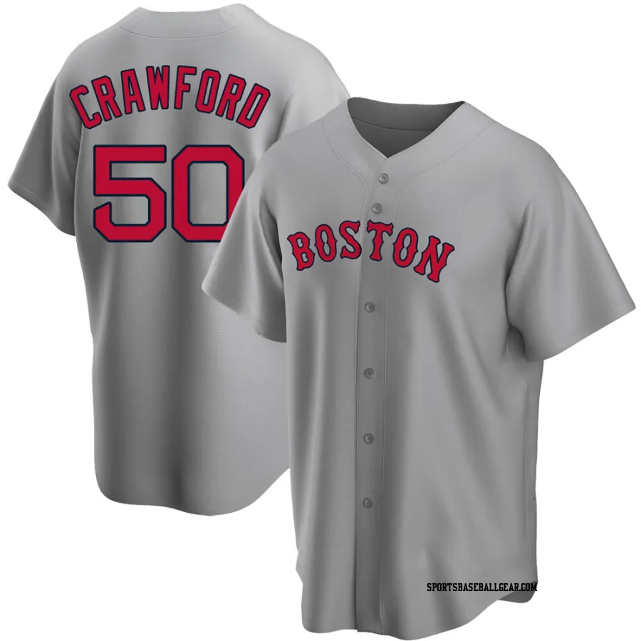 Kutter Crawford Youth Boston Red Sox Gray Replica Road Jersey