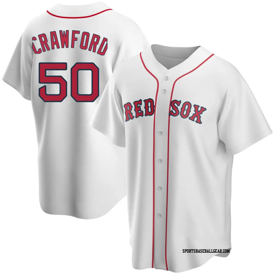 Kutter Crawford Youth Boston Red Sox White Replica Home Jersey