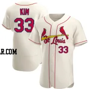 Kwang Hyun Kim Men's St. Louis Cardinals Cream Authentic Alternate Jersey