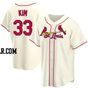 Kwang Hyun Kim Men's St. Louis Cardinals Cream Replica Alternate Jersey