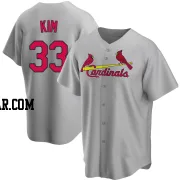 Kwang Hyun Kim Men's St. Louis Cardinals Gray Replica Road Jersey