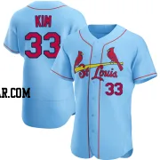 Kwang Hyun Kim Men's St. Louis Cardinals Light Blue Authentic Alternate Jersey