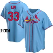 Kwang Hyun Kim Men's St. Louis Cardinals Light Blue Replica Alternate Jersey