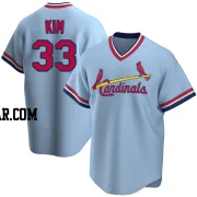 Kwang Hyun Kim Men's St. Louis Cardinals Light Blue Replica Road Cooperstown Collection Jersey