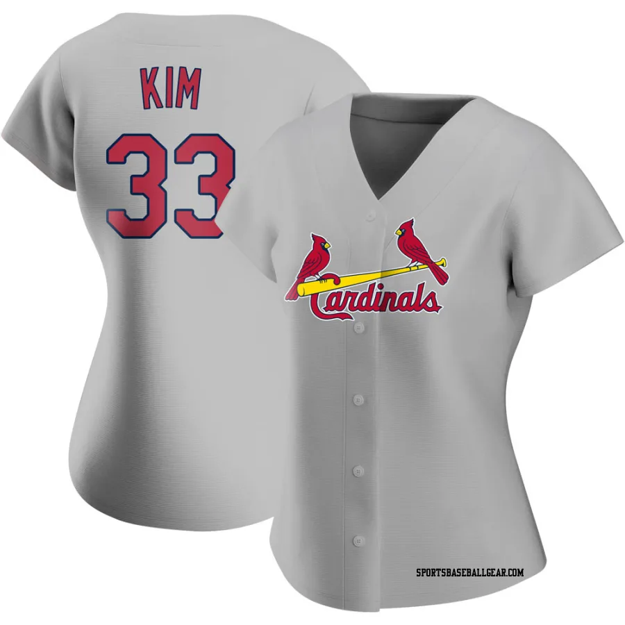 Kwang Hyun Kim Women's St. Louis Cardinals Gray Replica Road Jersey