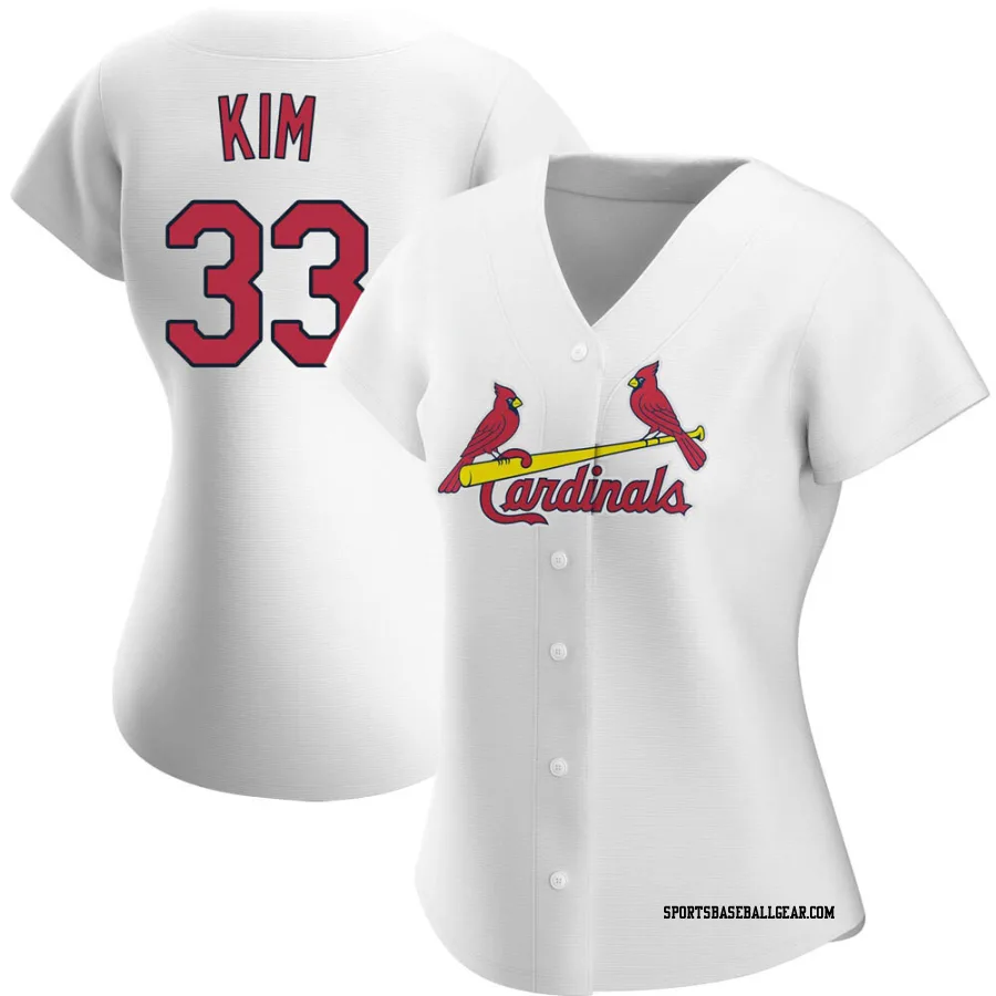 Kwang Hyun Kim Women's St. Louis Cardinals White Authentic Home Jersey