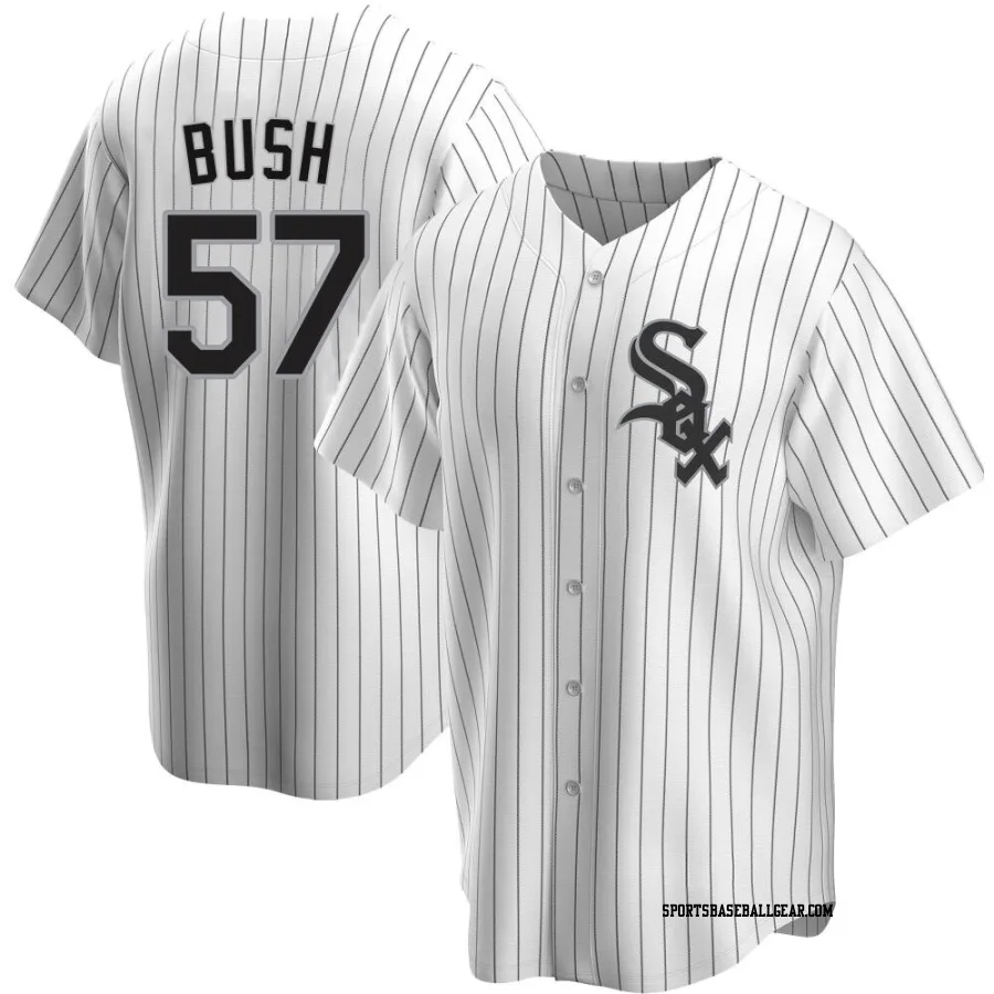 Ky Bush Men's Chicago White Sox White Replica Home Jersey