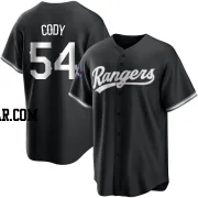 Kyle Cody Men's Texas Rangers White Replica Black 2023 World Series Champions Jersey