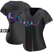 Kyle Cody Women's Texas Rangers Black Holographic Replica Alternate Jersey