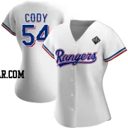 Kyle Cody Women's Texas Rangers White Authentic Home 2023 World Series Jersey