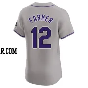 Kyle Farmer Men's Colorado Rockies Gray Elite Road Jersey