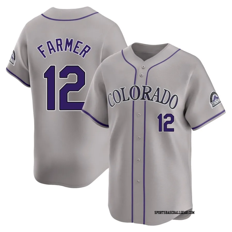 Kyle Farmer Men's Colorado Rockies Gray Limited Road Jersey