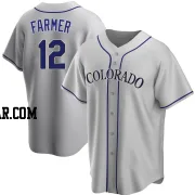 Kyle Farmer Men's Colorado Rockies Gray Replica Road Jersey