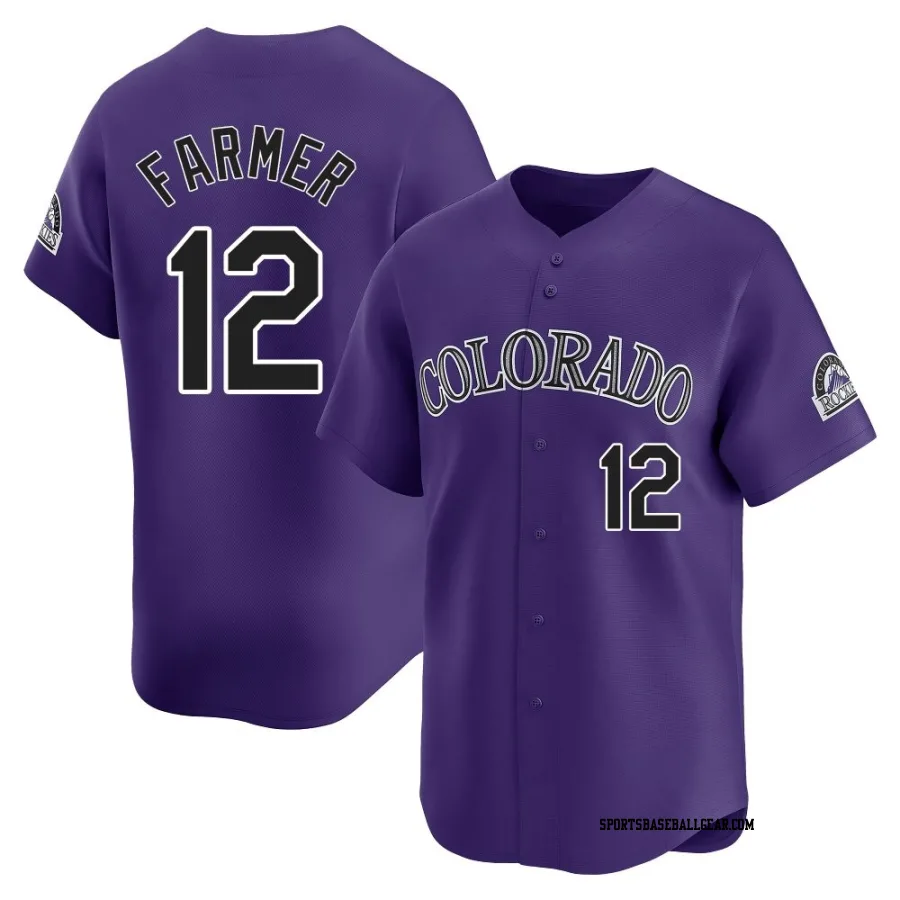 Kyle Farmer Men's Colorado Rockies Purple Limited Alternate Jersey