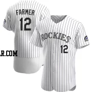 Kyle Farmer Men's Colorado Rockies White Authentic Home Jersey